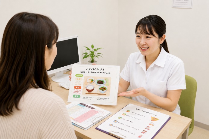 管理栄養士による栄養相談の様子