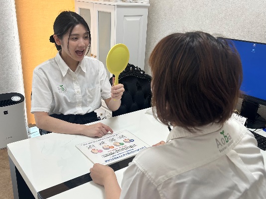 お口のトレーニング（筋機能療法）の様子